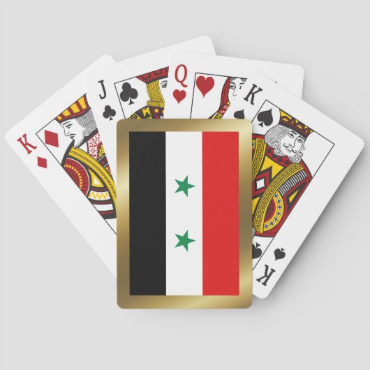 Syrien-Flaggen Spielkarten (Rückseite)