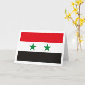 Syrien-Flaggengrüßkarte Karte (Gelbe Blume)