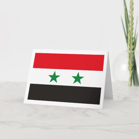 Syrien-Flaggengrüßkarte Karte (Vorderseite)