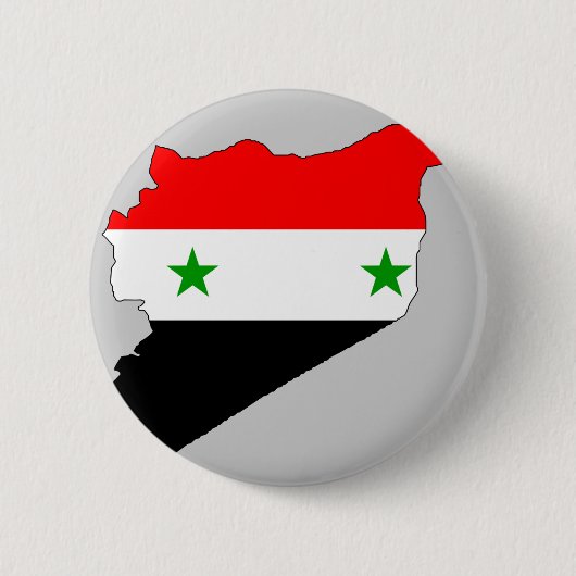 Syrien-Flaggenkarte Button (Vorderseite)