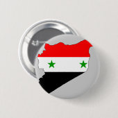 Syrien-Flaggenkarte Button (Vorne & Hinten)