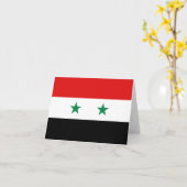 Syrien-Flaggennotecard Karte (Gelbe Blume)