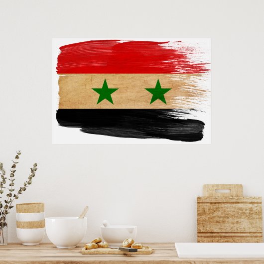 Syrien-Flaggenposter Poster (Küche)