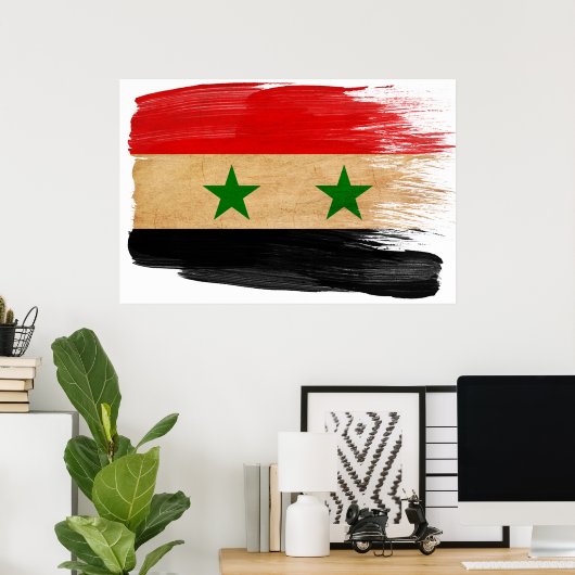 Syrien-Flaggenposter Poster (Heimbüro)