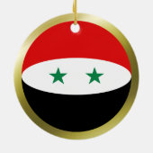 Syrien-Flaggenverzierung Keramik Ornament (Hinten)