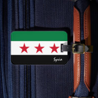 Syrien Gepäckmarken, patriotische syrische Flagge