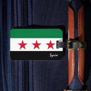 Syrien Gepäckmarken, patriotische syrische Flagge Gepäckanhänger