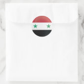 Syrien-Icon-Flagge Runder Aufkleber (Tasche)