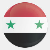 Syrien-Icon-Flagge Runder Aufkleber (Vorderseite)