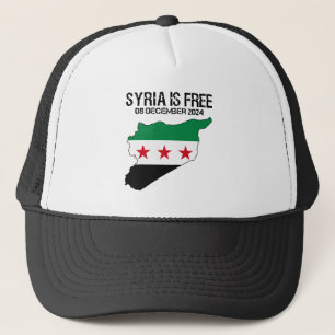 Syrien ist frei von syrischer Flagge und Syrien Truckerkappe