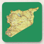 Syrien-Karte-Untersetzer Getränkeuntersetzer (Vorderseite)
