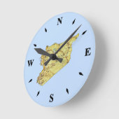 Syrien-Kartenuhr Runde Wanduhr (Winkel)