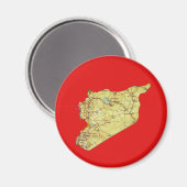 Syrien Map Magnet (Vorderseite/Rückseite)