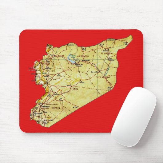 Syrien Map Mousepad (Mit Mouse)