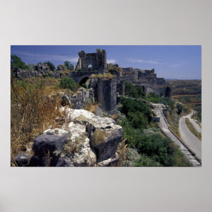 Syrien, Marqab-Burg, Kreuzritterburg gelegen Poster