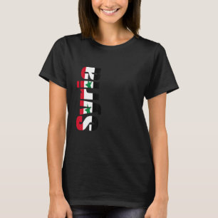 Syrien mit Flaggenfarben auf der Seite T-Shirt