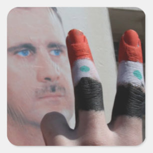 SYRIEN QUADRATISCHER AUFKLEBER