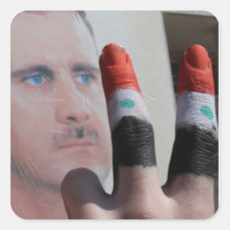 SYRIEN QUADRATISCHER AUFKLEBER