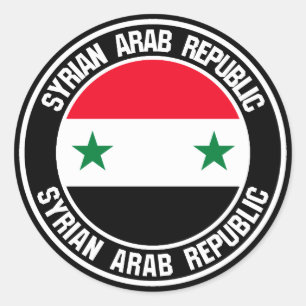 Syrien-Runde Runder Aufkleber