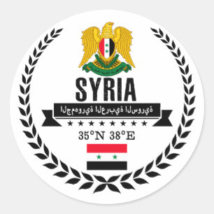 Syrien Runder Aufkleber