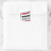 Syrien-Stolz-X-Flagge Quadratischer Aufkleber (Tasche)