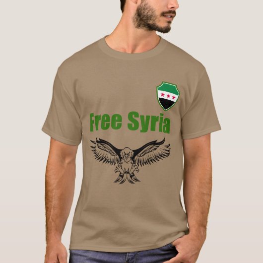 Syrien, Syrisch, Freie Syria-Flagge. T-Shirt (Vorderseite)