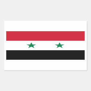 Syrien/syrische Flagge Rechteckiger Aufkleber