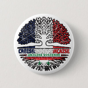 Syrien Syrische Franzosen Frankreich Baum Wurzeln  Button
