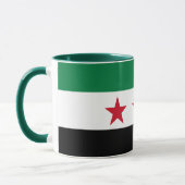 Syrien-Tasse, Patriotik unter syrischer Flagge, Un Tasse (Links)