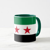 Syrien-Tasse, Patriotik unter syrischer Flagge, Un Tasse (VorderseiteRechts)