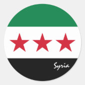 Syrien Unabhängigkeit, Patrioten unter syrischer F Runder Aufkleber (Vorderseite)