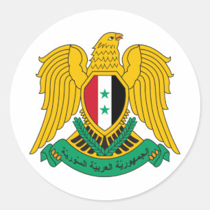 Syrien-Wappen Runder Aufkleber