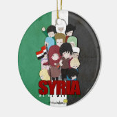 SYRIEN - wir sind mit Ihnen Keramik Ornament (Links)
