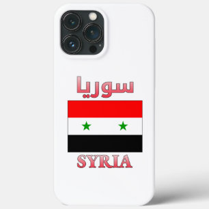 Syrienflagge س و ر Arabisch & Englisch WordArt Coo Case-Mate iPhone Hülle