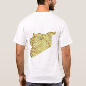 Syrienflagge + Karte + Text-T - Shirt (Rückseite)