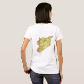 Syrienflagge + Karte + Text-T - Shirt (Schwarz voll)