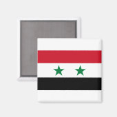 Syrienflagge Magnet (Vorderseite/Rückseite)