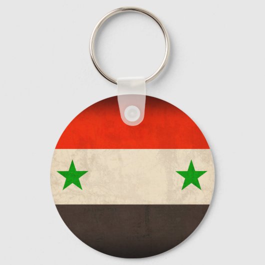 Syrienflagge Not leidender Schlüsselanhänger (Vorderseite)