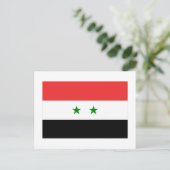Syrienflagge Postkarte (Stehend Vorderseite)