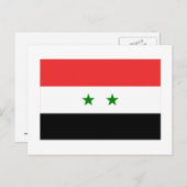 Syrienflagge Postkarte (Vorne/Hinten)