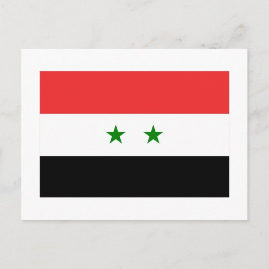 Syrienflagge Postkarte (Vorderseite)