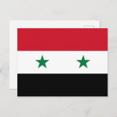 Syrienflagge Postkarte (Vorne/Hinten)