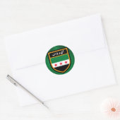 Syrienflagge Runder Aufkleber (Umschlag)