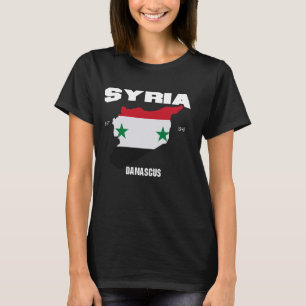 Syrienflagge, Syrienkarte, Syrischer Nationaltag 2 T-Shirt