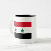 Syrienflagge Zweifarbige Tasse (Vorderseite Links)