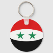 Syriens Fisheye Flag-Schlüsselanhänger Schlüsselanhänger (Vorderseite)