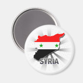 Syriens Flag Map 2.0 Magnet (Vorderseite/Rückseite)