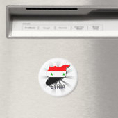 Syriens Flag Map 2.0 Magnet (In Situ (Geschirrspüler))