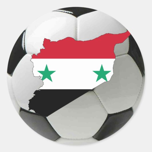 Syriens Fußballfußball Runder Aufkleber (Vorderseite)