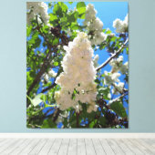 Syringa, White Lilac Blume Tree Leinwanddruck (Insitu (Holzboden))